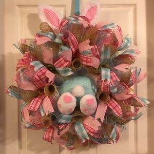 Homemade Easter Bunny Butt Wreath